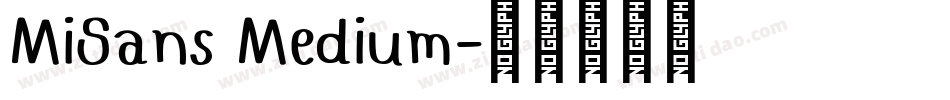 MiSans Medium字体转换